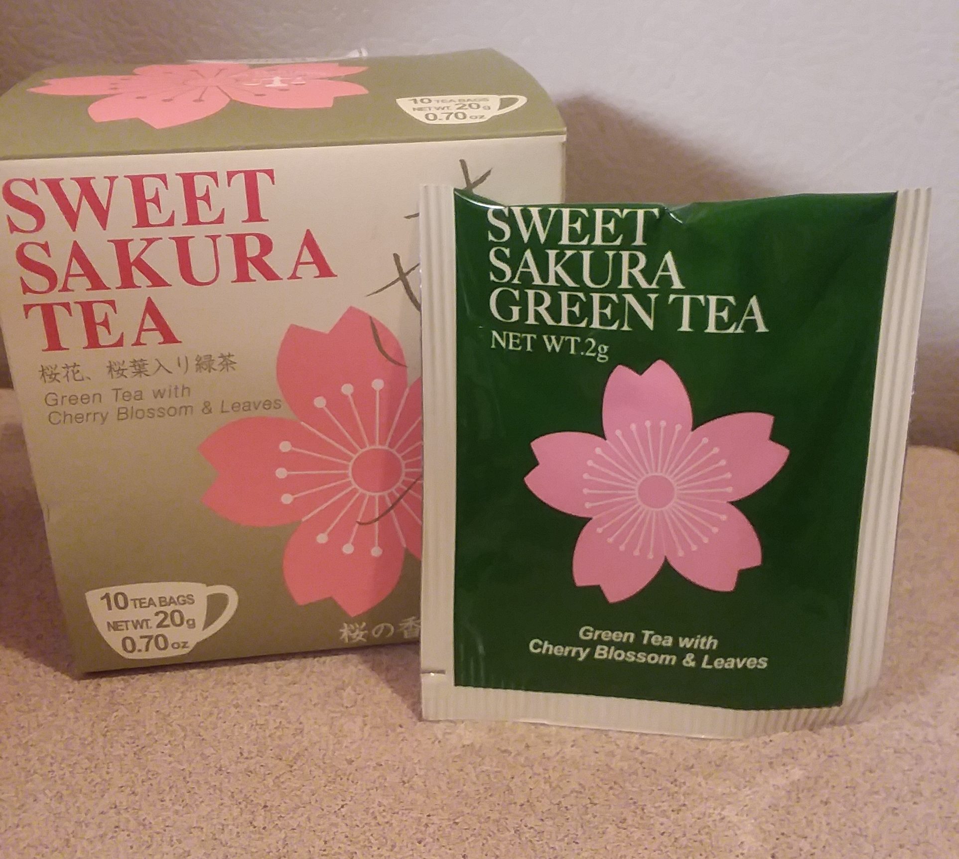 Tea Time Review Sweet Sakura Green Tea Life Of A Female Bibliophile 6309